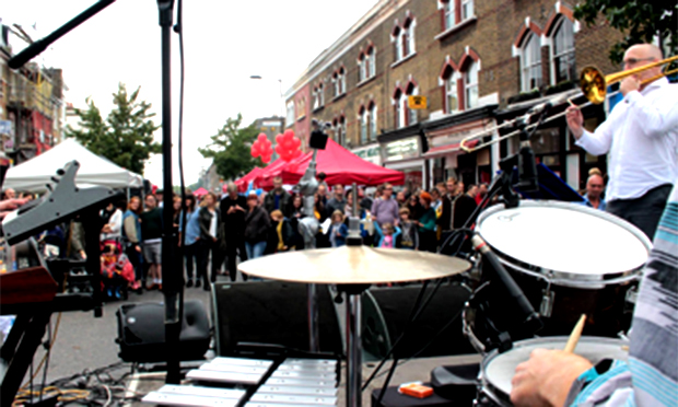 Drummers entertain the crowd at ChatsFest