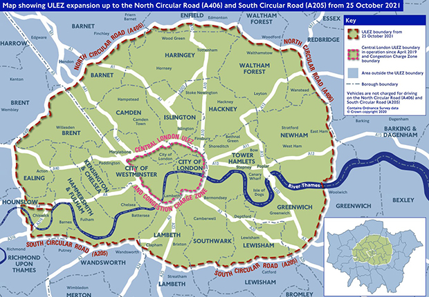 Ultra-Low Emission Zone expansion to go ahead this year, London Mayor ...